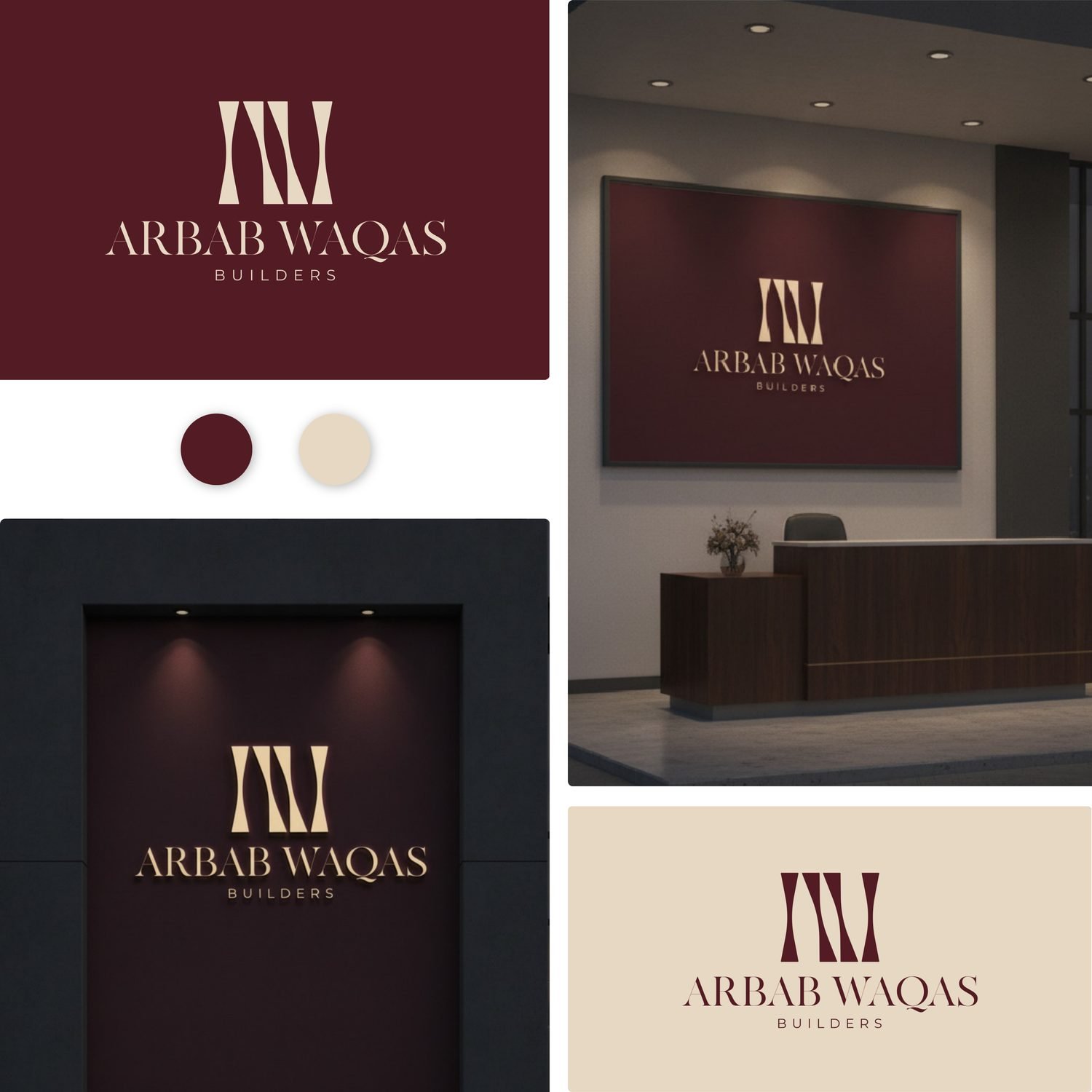 Arbab Waqas Builders brand identity