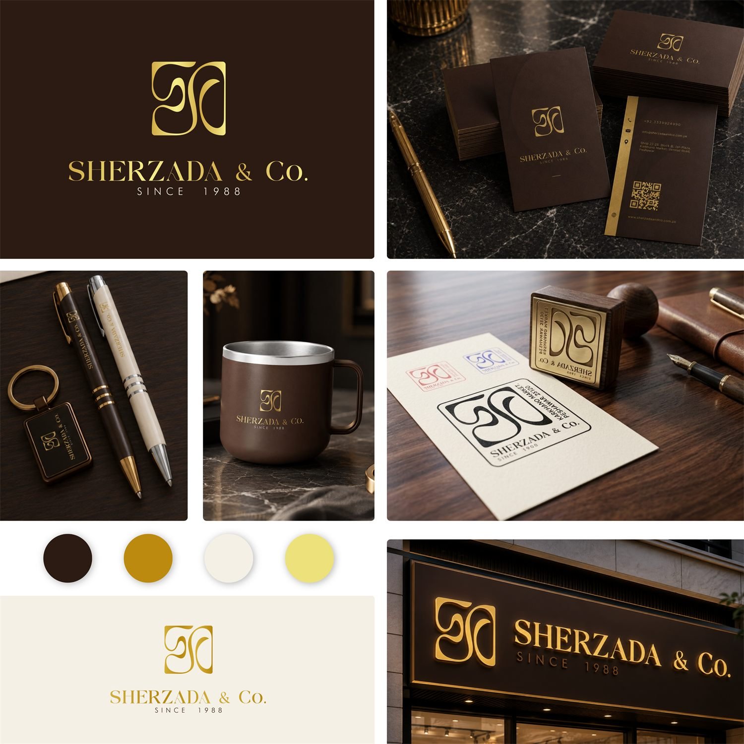 Sherzada and Co brand identity