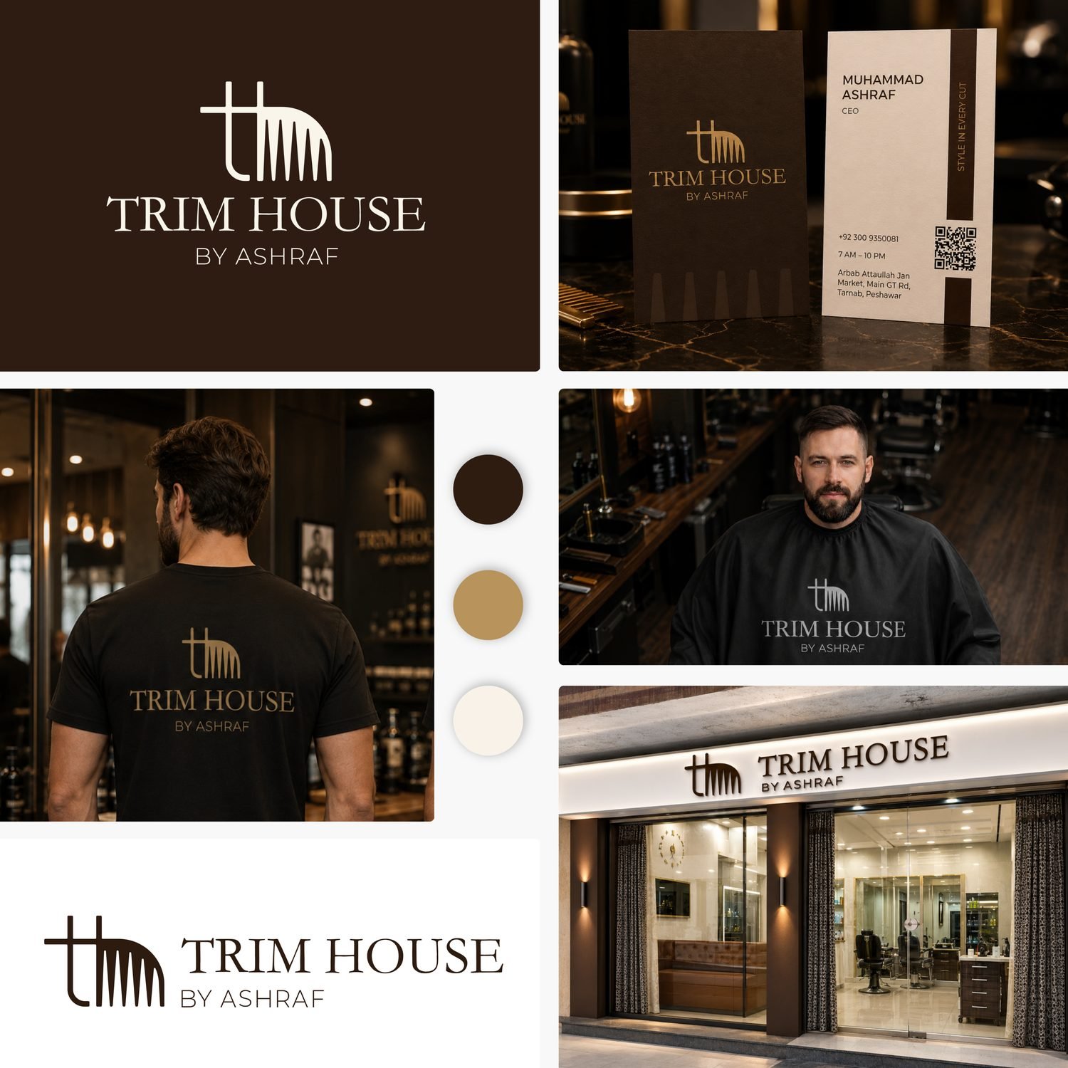 Trim House salon brand identity